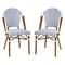 Flash Furniture White/Navy PE Rattan Stacking Paris Chair, 2PK 2-SDA-AD642001-F-WHNVY-NAT-GG - alternate 2